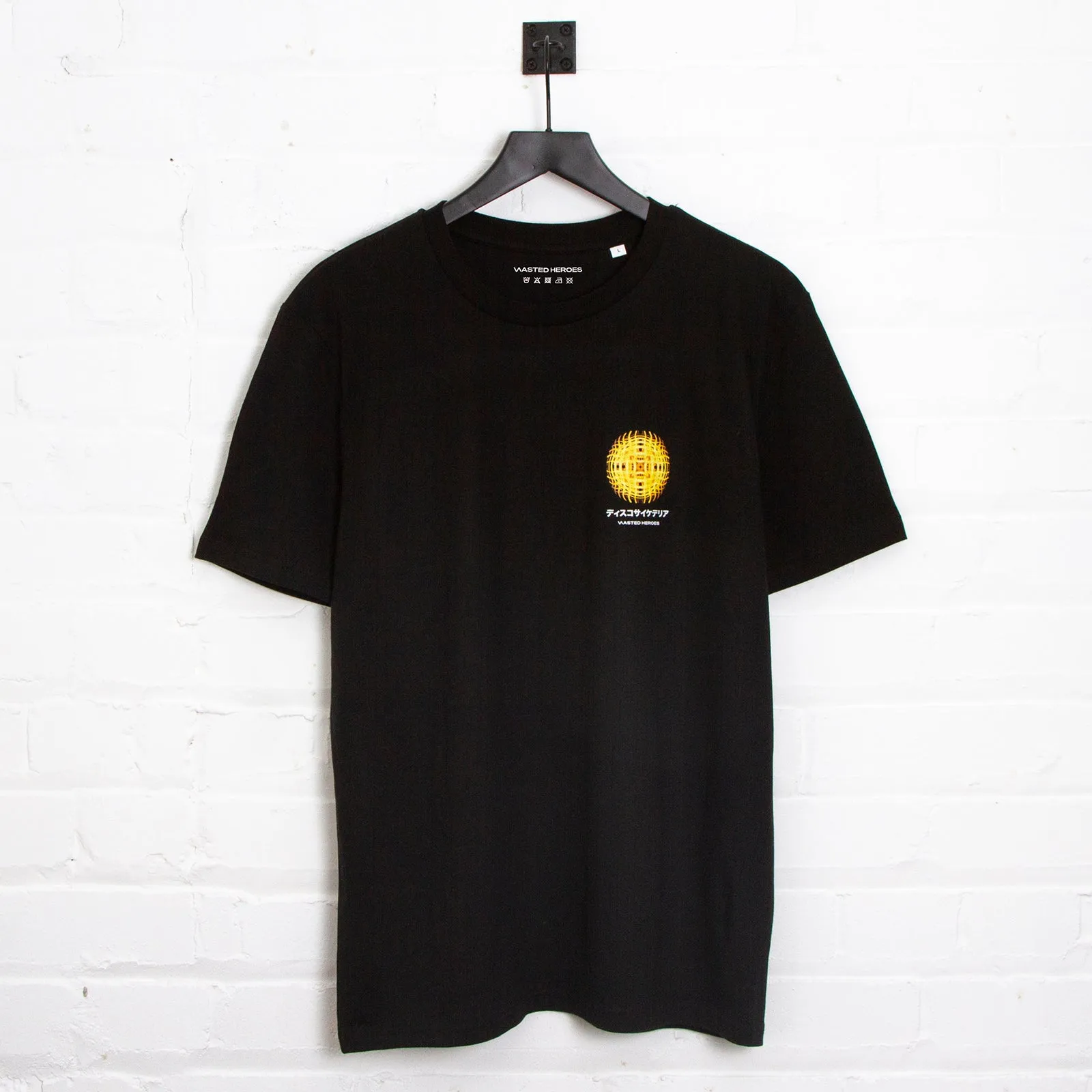 044 Disco Psychedelia Back Print - Tshirt - Black