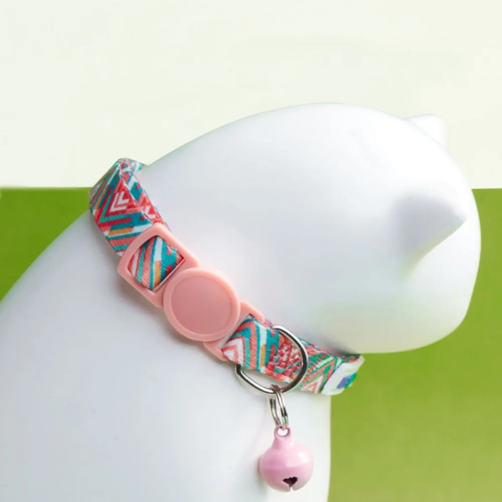 2 Pack Cat Collar with Bell Adjustable for Puppy Kittens Necklace Cat Accessories Collar