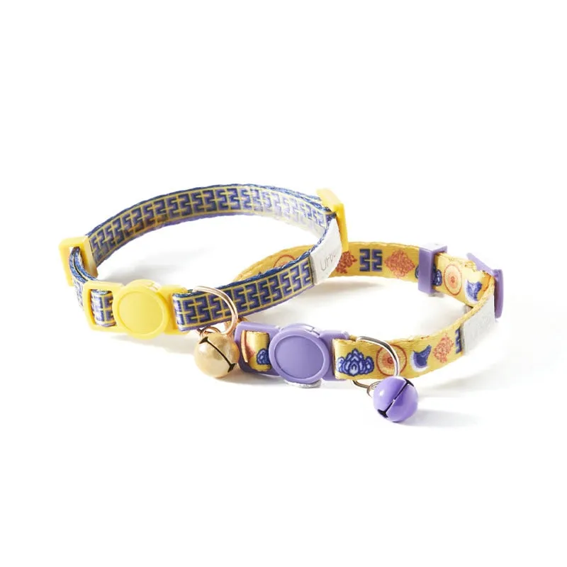 2 Pack Cat Collar with Bell Adjustable for Puppy Kittens Necklace Cat Accessories Collar
