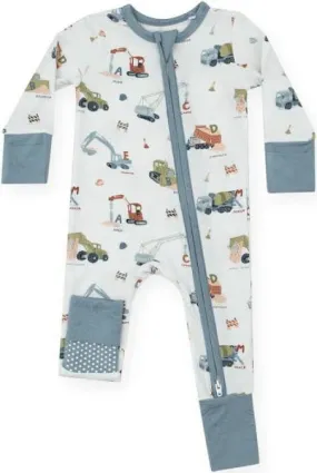 2 Way Zipper Romper - Construction Alphabet