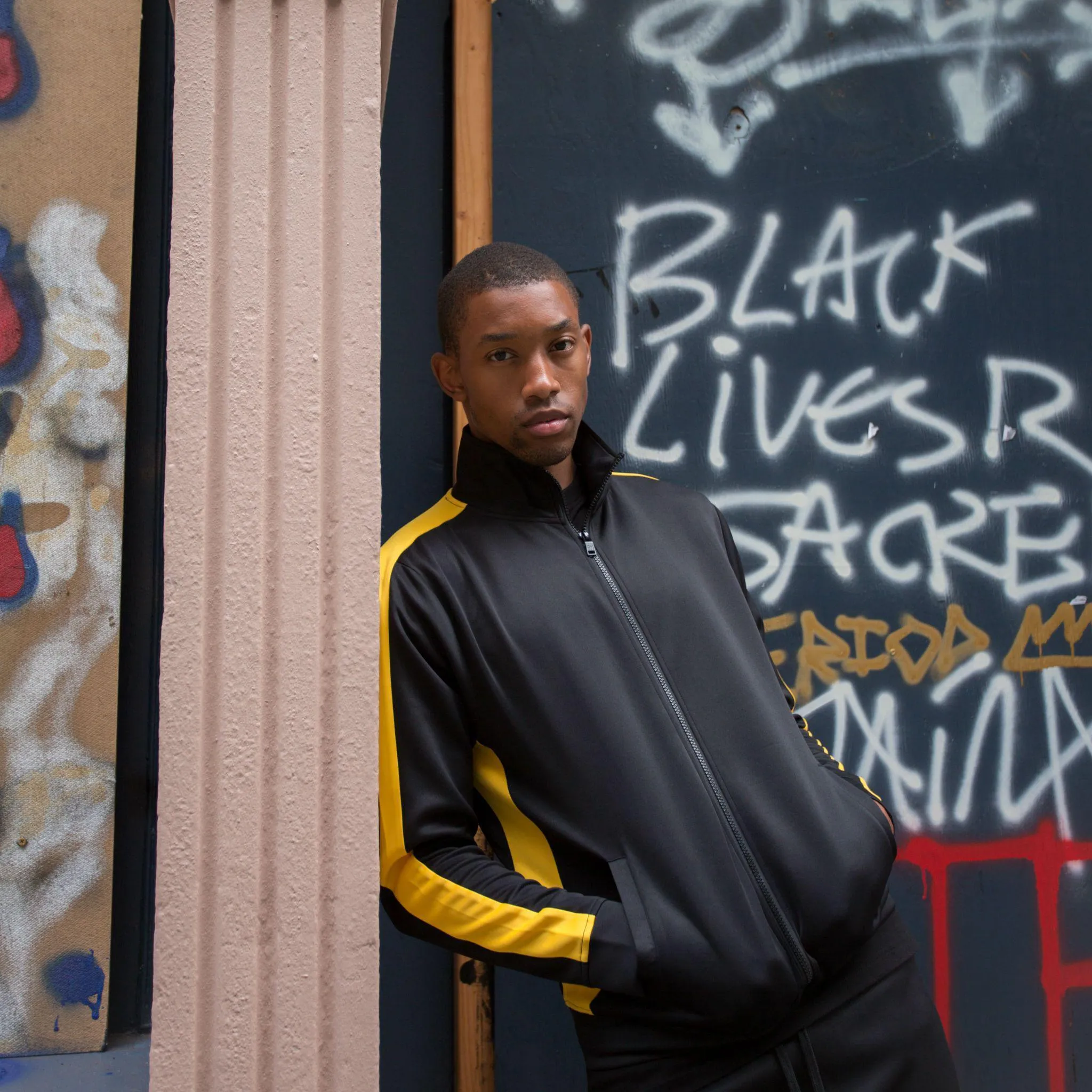 501 Track Jacket - Black/Yellow
