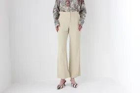 90s Neutral Linen Relaxed Trousers