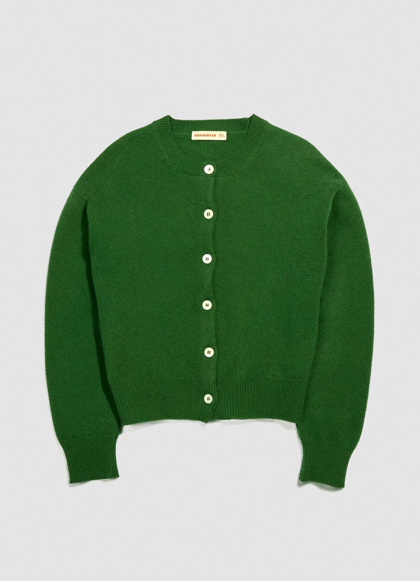 Ada Crewneck Cardigan in Green