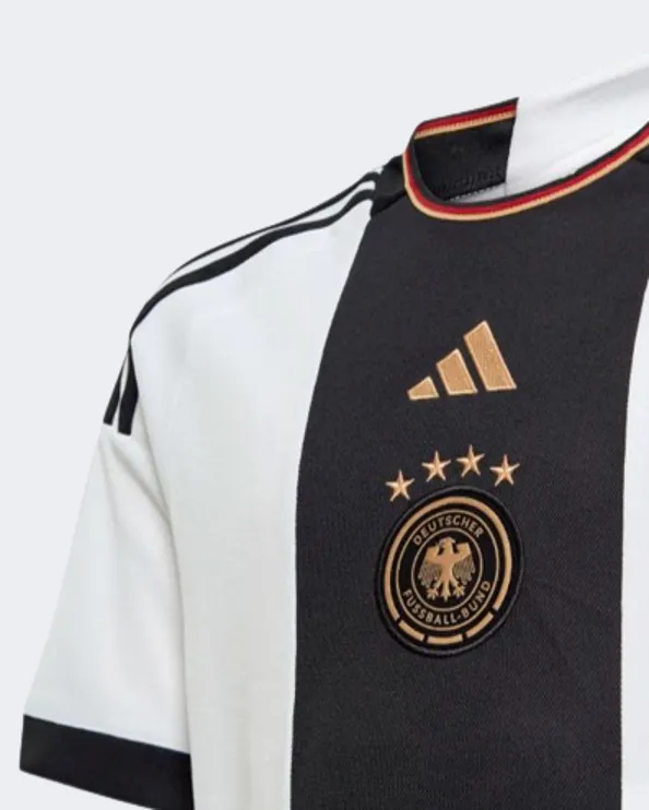 Adidas Germany 22 Home Boys Football T-Shirt White/Black Hf1467