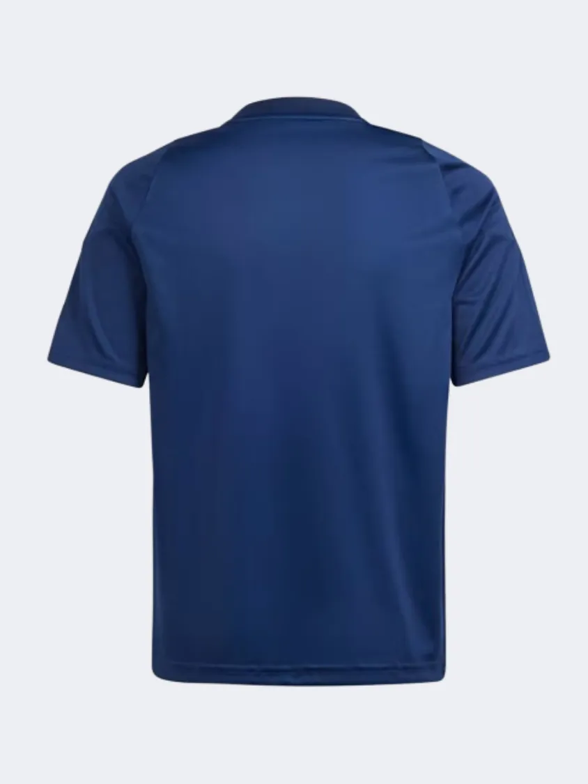 Adidas Tiro 24 Boys Football T-Shirt Navy Blue/White