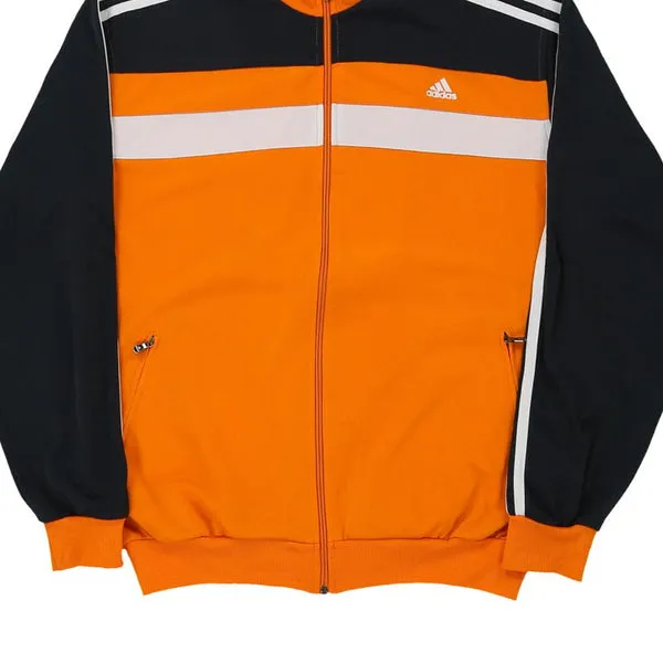 Adidas Track Jacket - Medium Orange Polyester