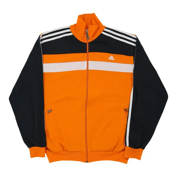 Adidas Track Jacket - Medium Orange Polyester