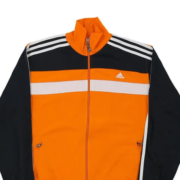 Adidas Track Jacket - Medium Orange Polyester