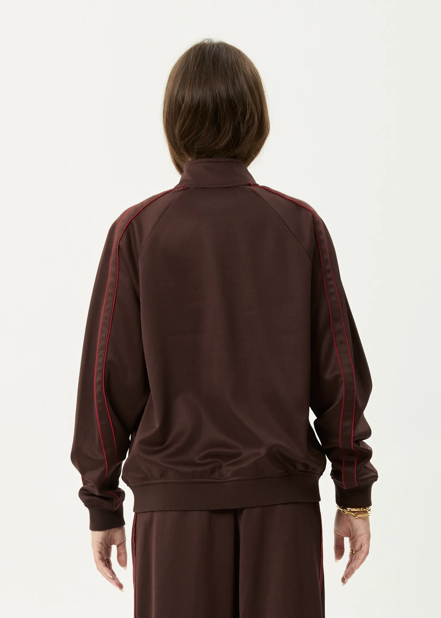 AFENDS Womens Avenue -  Track Jacket - Coffee
