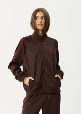 AFENDS Womens Avenue -  Track Jacket - Coffee