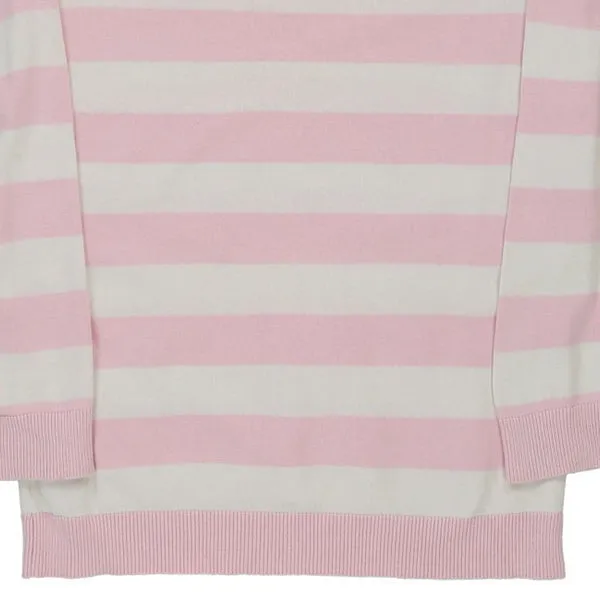 Age 14-16 Tommy Hilfiger Striped Jumper - Large Pink Cotton