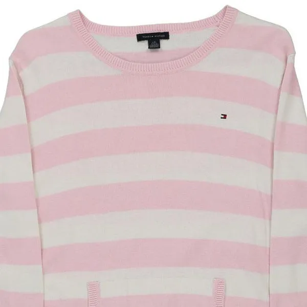 Age 14-16 Tommy Hilfiger Striped Jumper - Large Pink Cotton