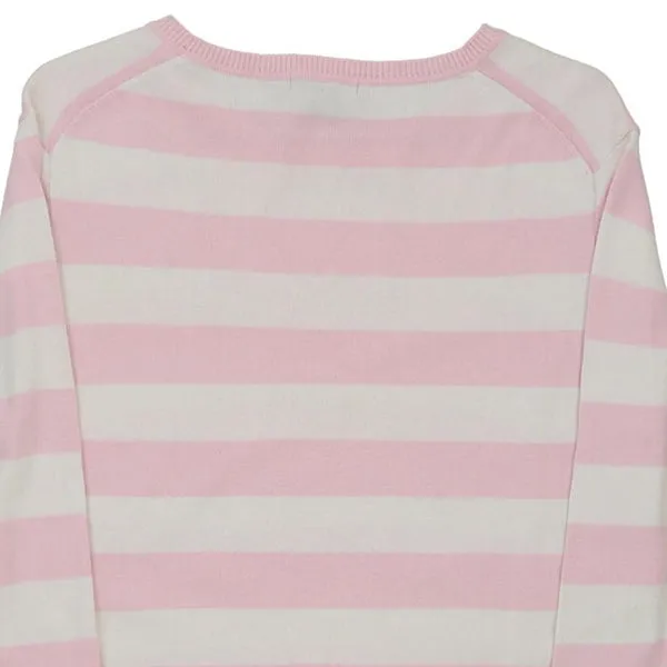 Age 14-16 Tommy Hilfiger Striped Jumper - Large Pink Cotton