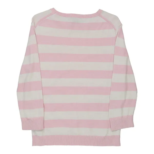 Age 14-16 Tommy Hilfiger Striped Jumper - Large Pink Cotton