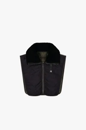 Aviator Zip Collar - Black / Dark Olive