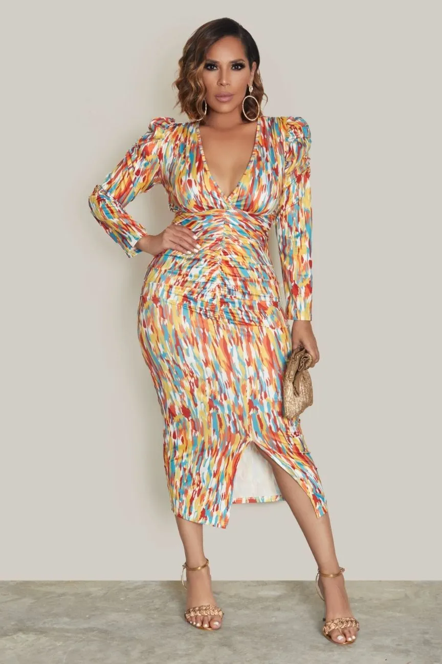 Babe Envy' Ruched Bodycon Dress
