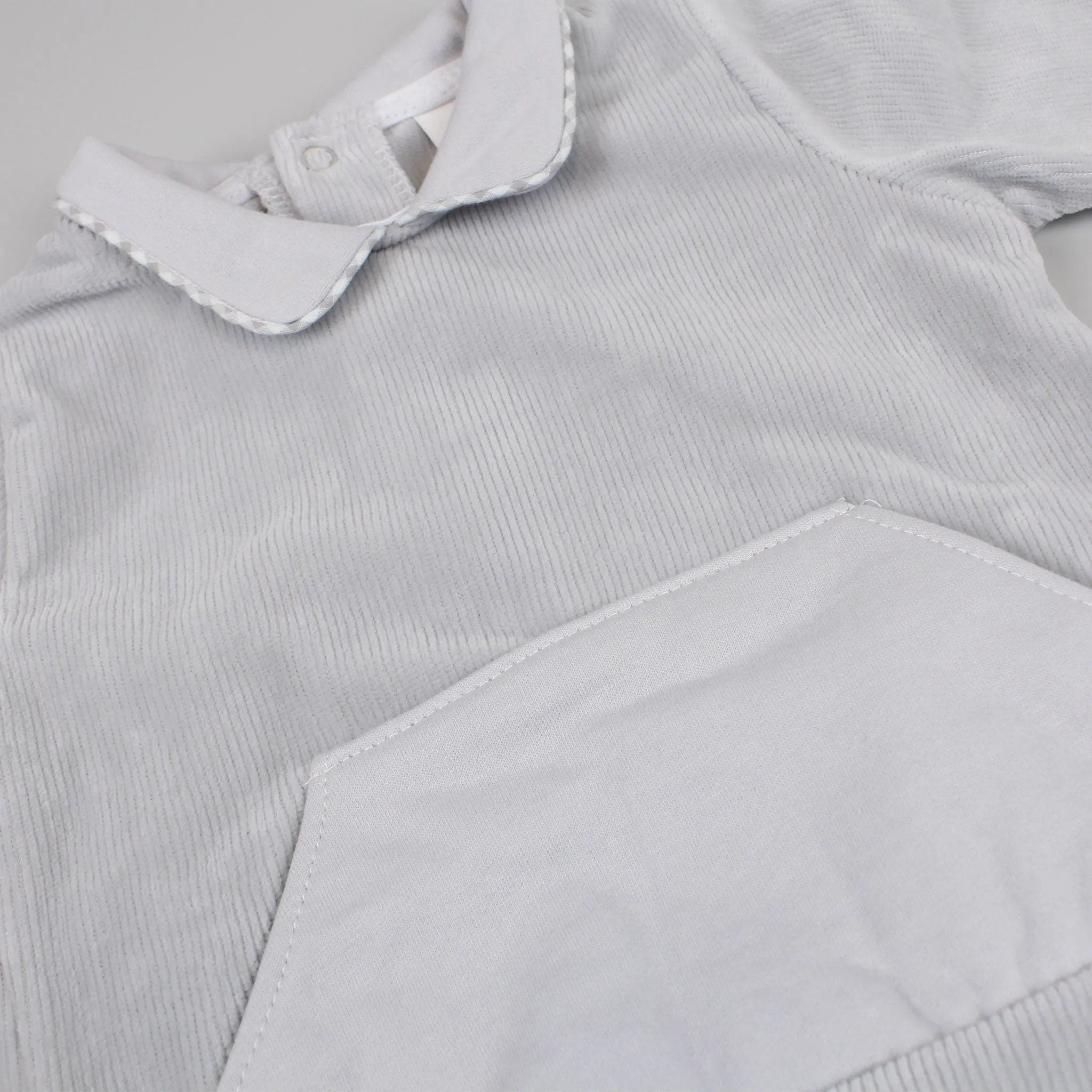 Baby Boys Two Piece - Corded Cosy Set - Grey