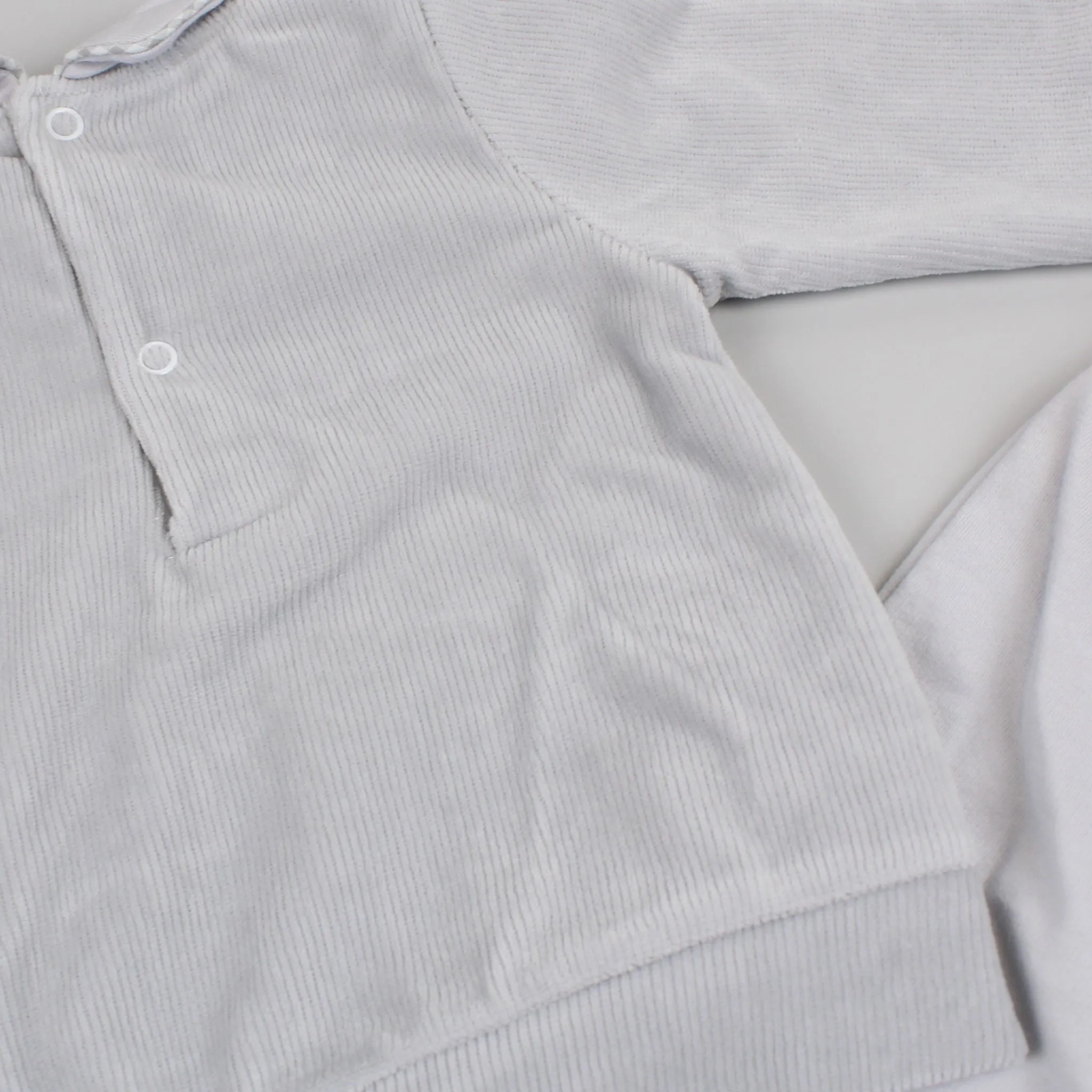 Baby Boys Two Piece - Corded Cosy Set - Grey