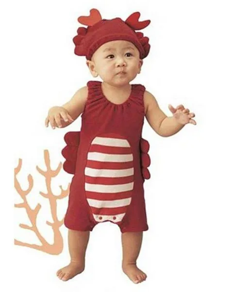 Baby Romper Sebastian The Crab Costume Romper with Hat