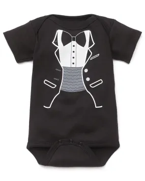 Baby Romper Toddler Baby Black Tuxedo