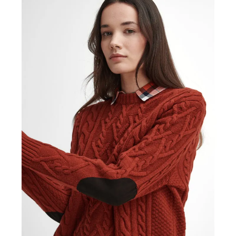 Barbour Solway Knitted Ladies Jumper - Spiced Pumpkin