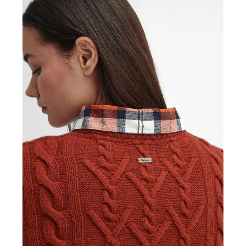 Barbour Solway Knitted Ladies Jumper - Spiced Pumpkin