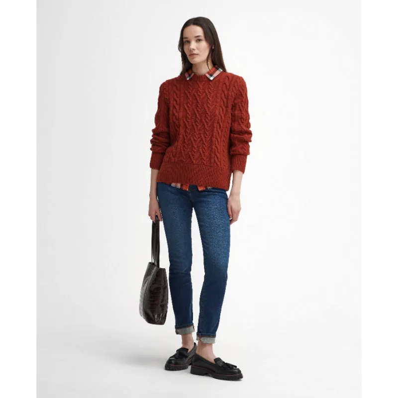 Barbour Solway Knitted Ladies Jumper - Spiced Pumpkin
