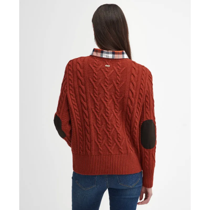 Barbour Solway Knitted Ladies Jumper - Spiced Pumpkin
