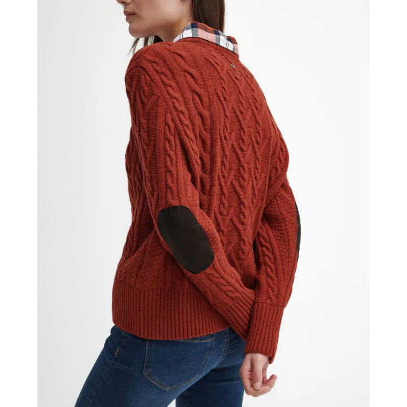 Barbour Solway Knitted Ladies Jumper - Spiced Pumpkin