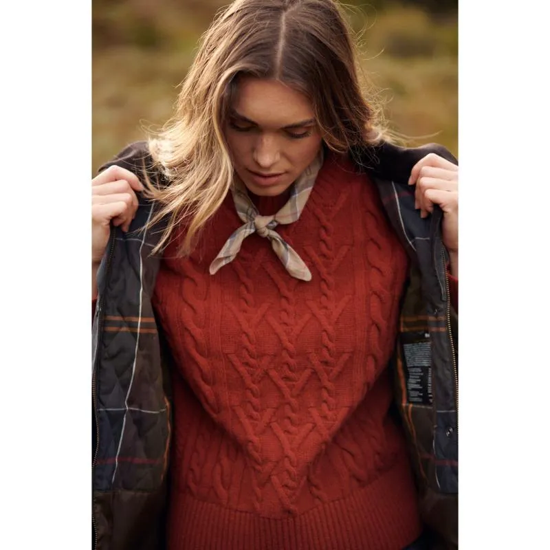 Barbour Solway Knitted Ladies Jumper - Spiced Pumpkin