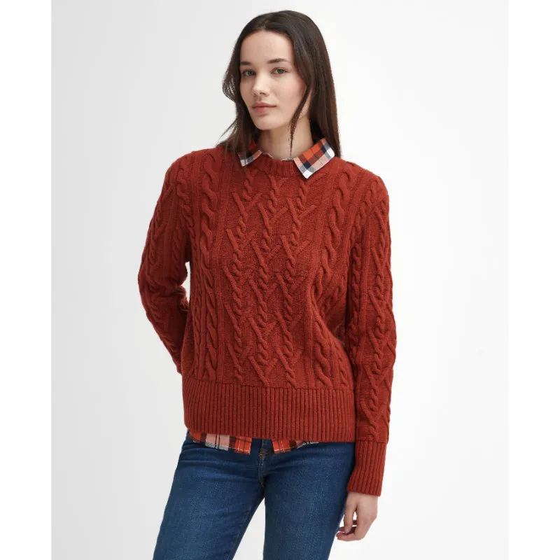 Barbour Solway Knitted Ladies Jumper - Spiced Pumpkin