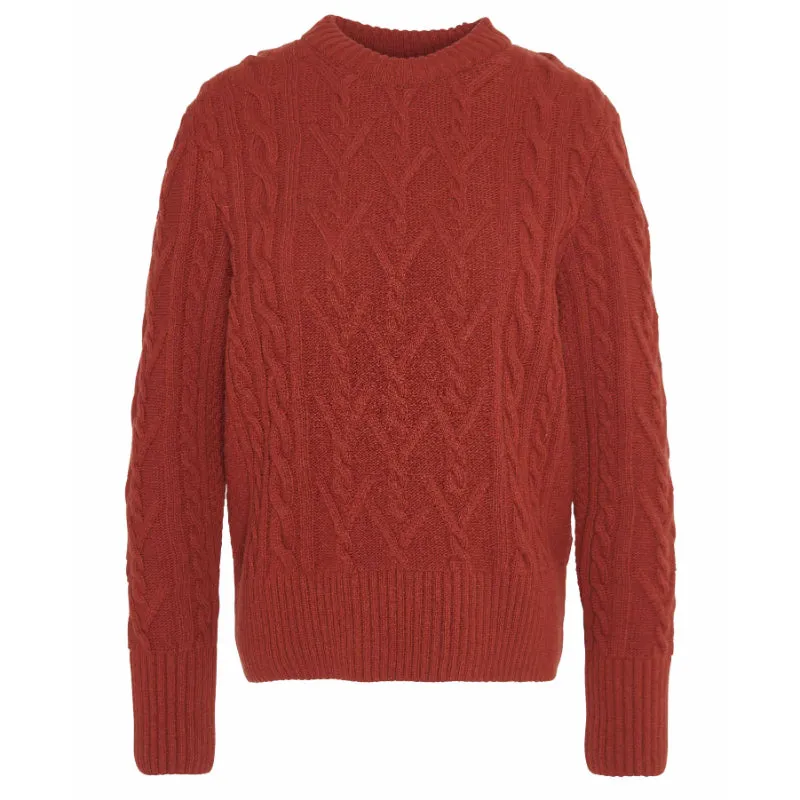 Barbour Solway Knitted Ladies Jumper - Spiced Pumpkin