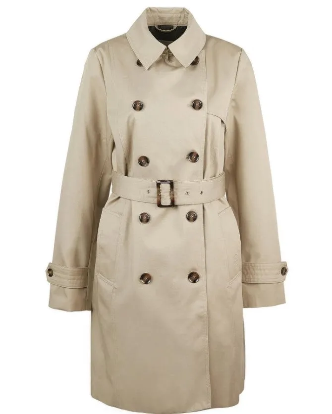 Barbour Women's Short Greta Showerproof Trench Coat