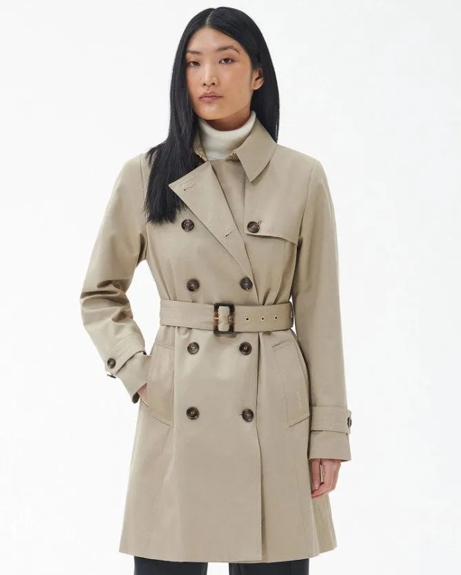 Barbour Women's Short Greta Showerproof Trench Coat