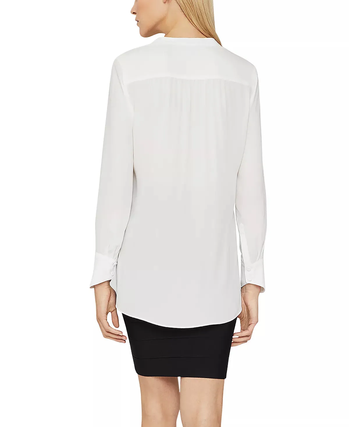 BCBGMAXAZRIA Drape-Front Blouse