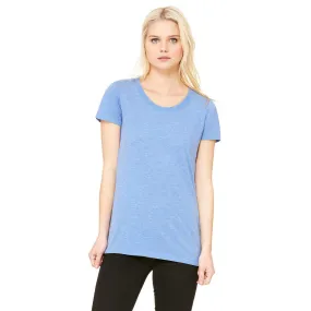 Bella   Canvas Women's Blue Triblend Short-Sleeve T-Shirt