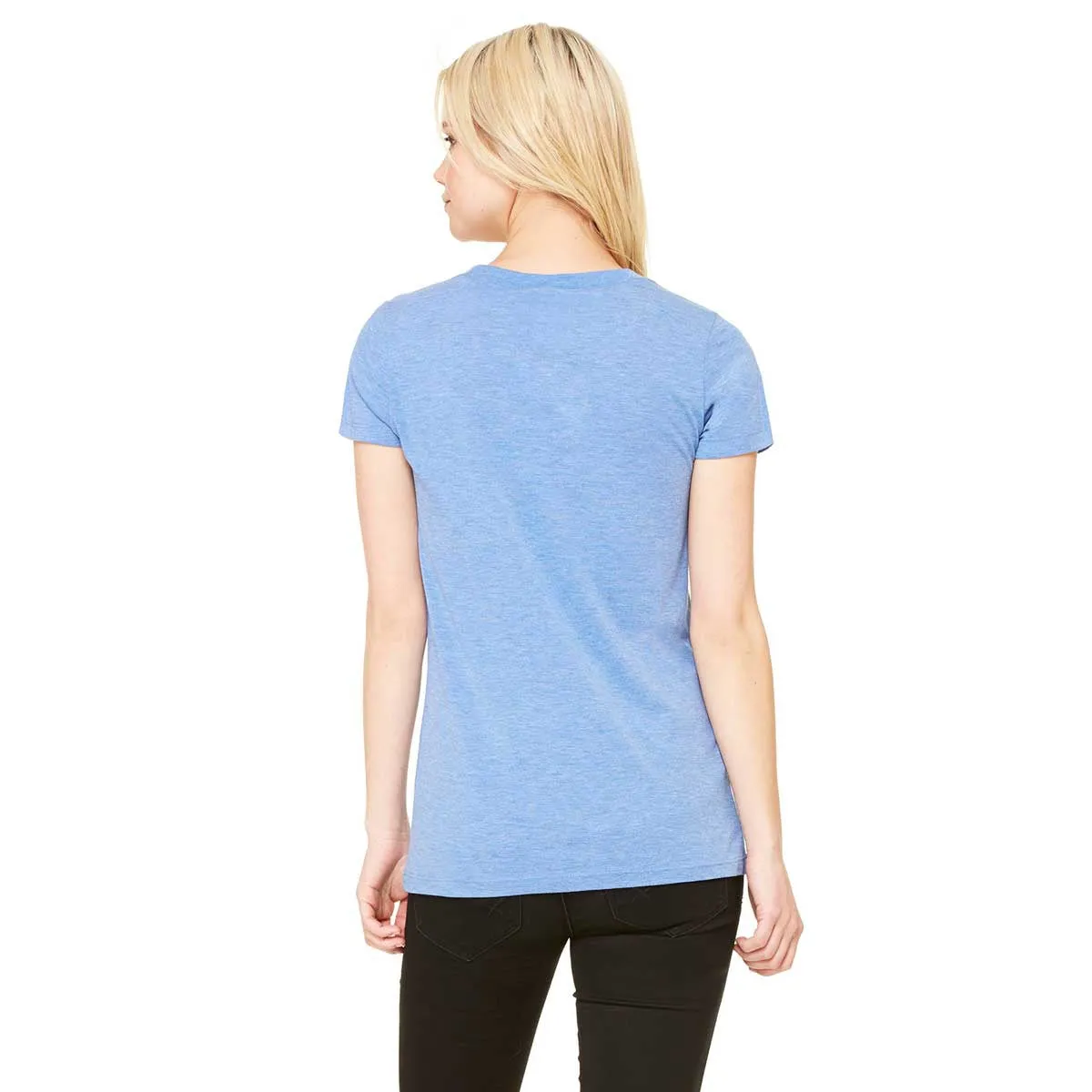 Bella   Canvas Women's Blue Triblend Short-Sleeve T-Shirt