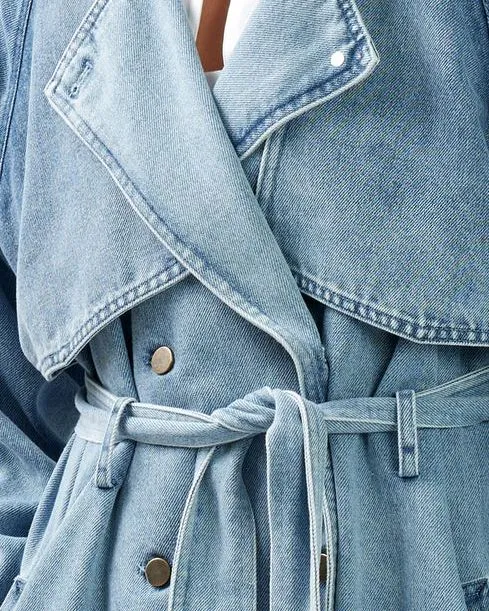 Belle & Bloom Wild Skies Denim Trench