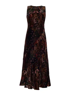Black cascade Naomi dress