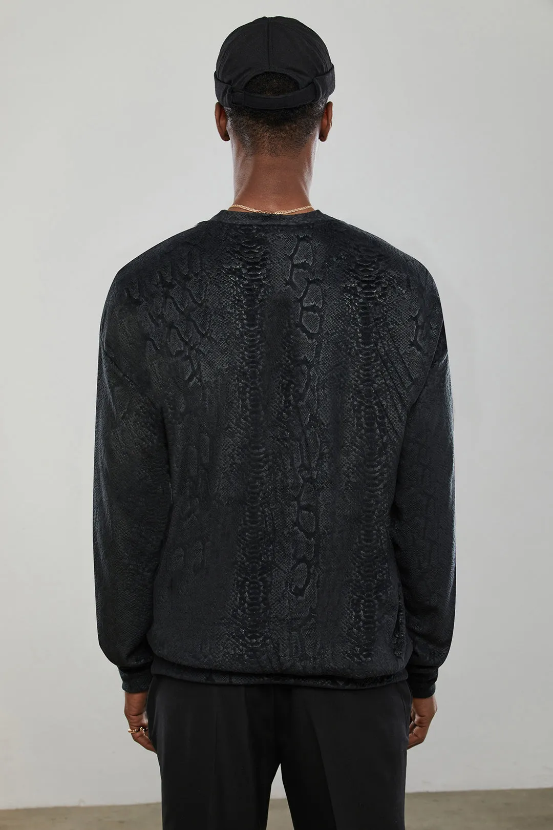 Black Mamba Velvet Sweatshirt