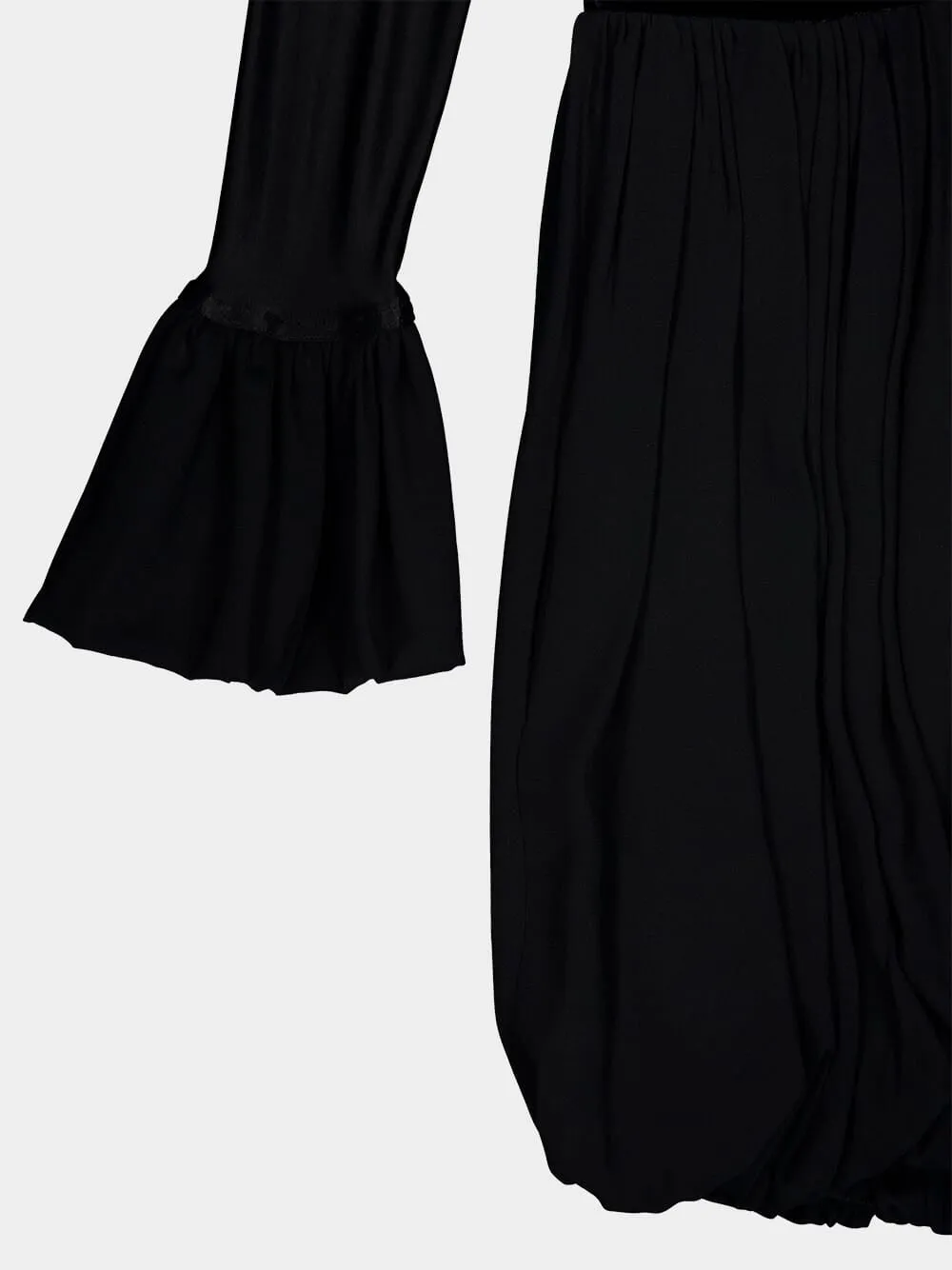 Black Panelled Flared Mini Dress