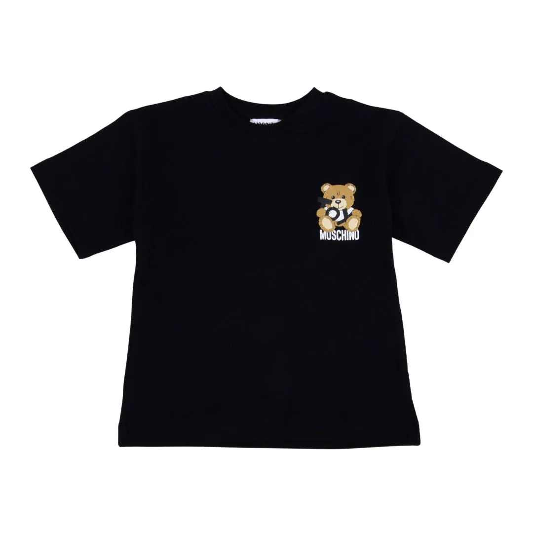 Black Teddy Print T-Shirt
