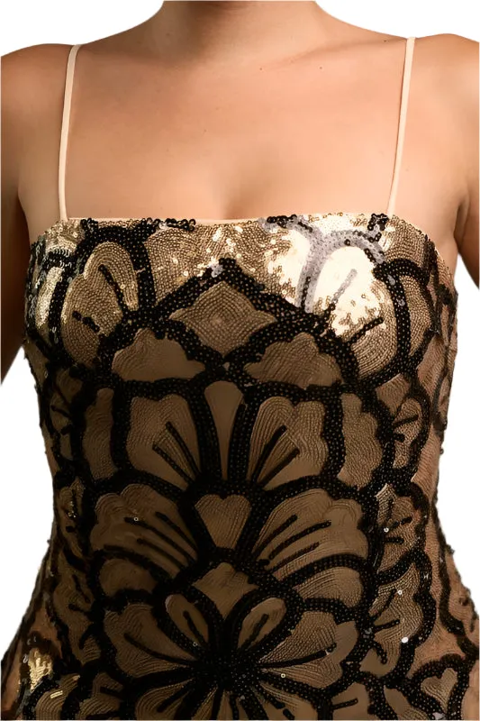 BLACK TIE - GOLD SEQUIN DRESS