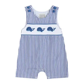 Blue Whale Smocked Short Romper