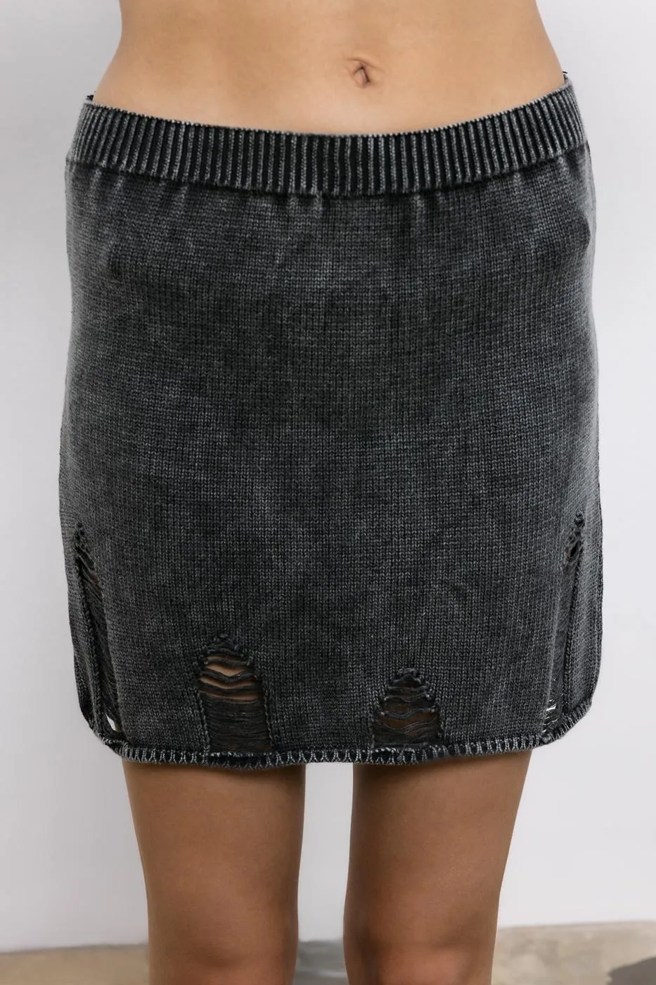 BSL Women Knitwear Frayed Mini Pencil Skirt - Enterprise