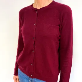 Burgundy Red Cashmere Cardigan Medium
