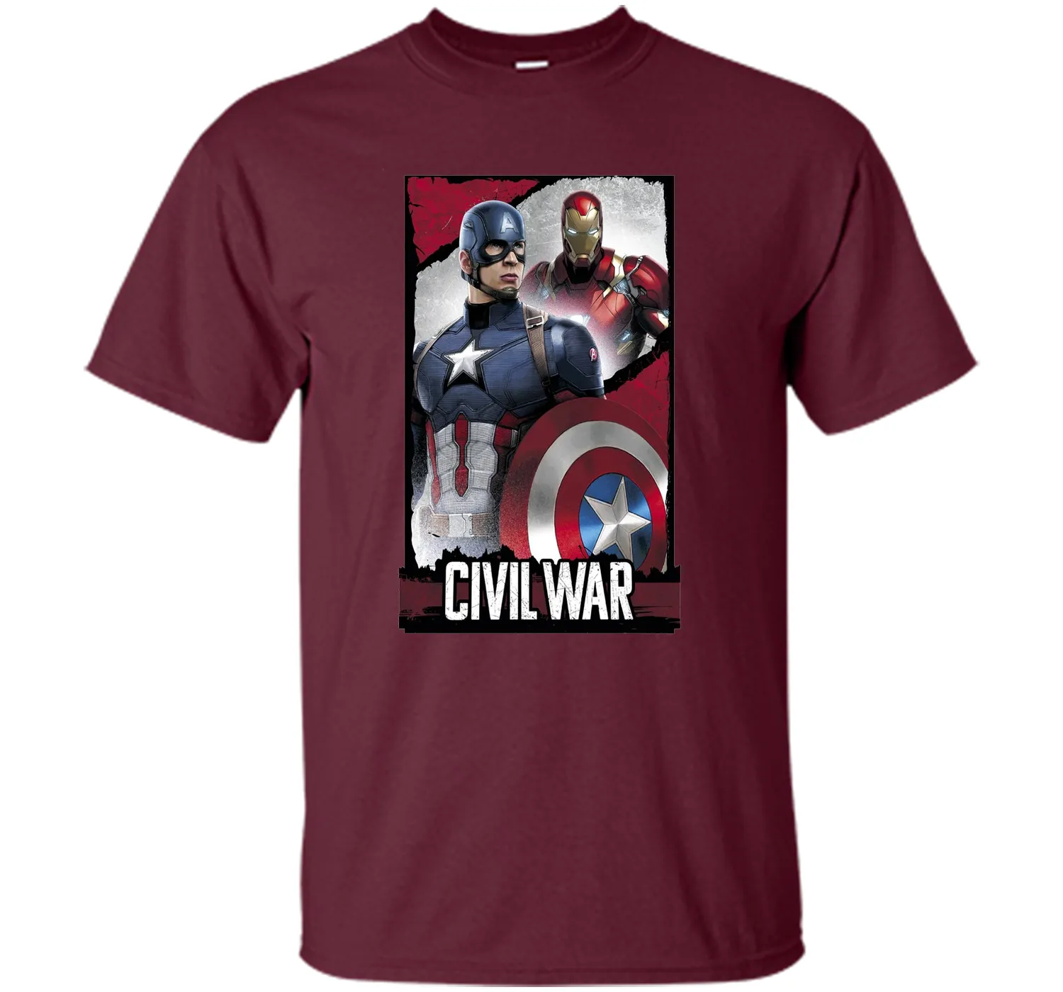 Captain America Civil War Line Graphic T-Shirt