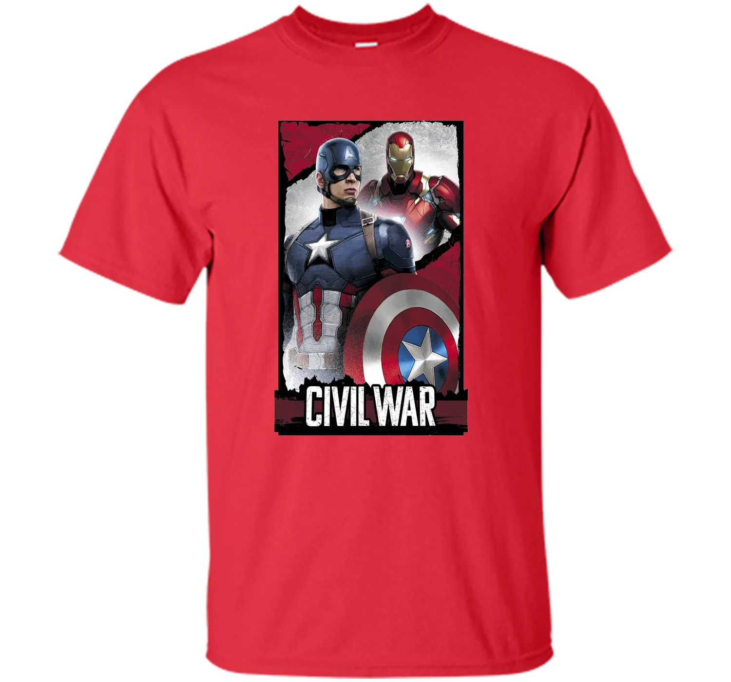 Captain America Civil War Line Graphic T-Shirt