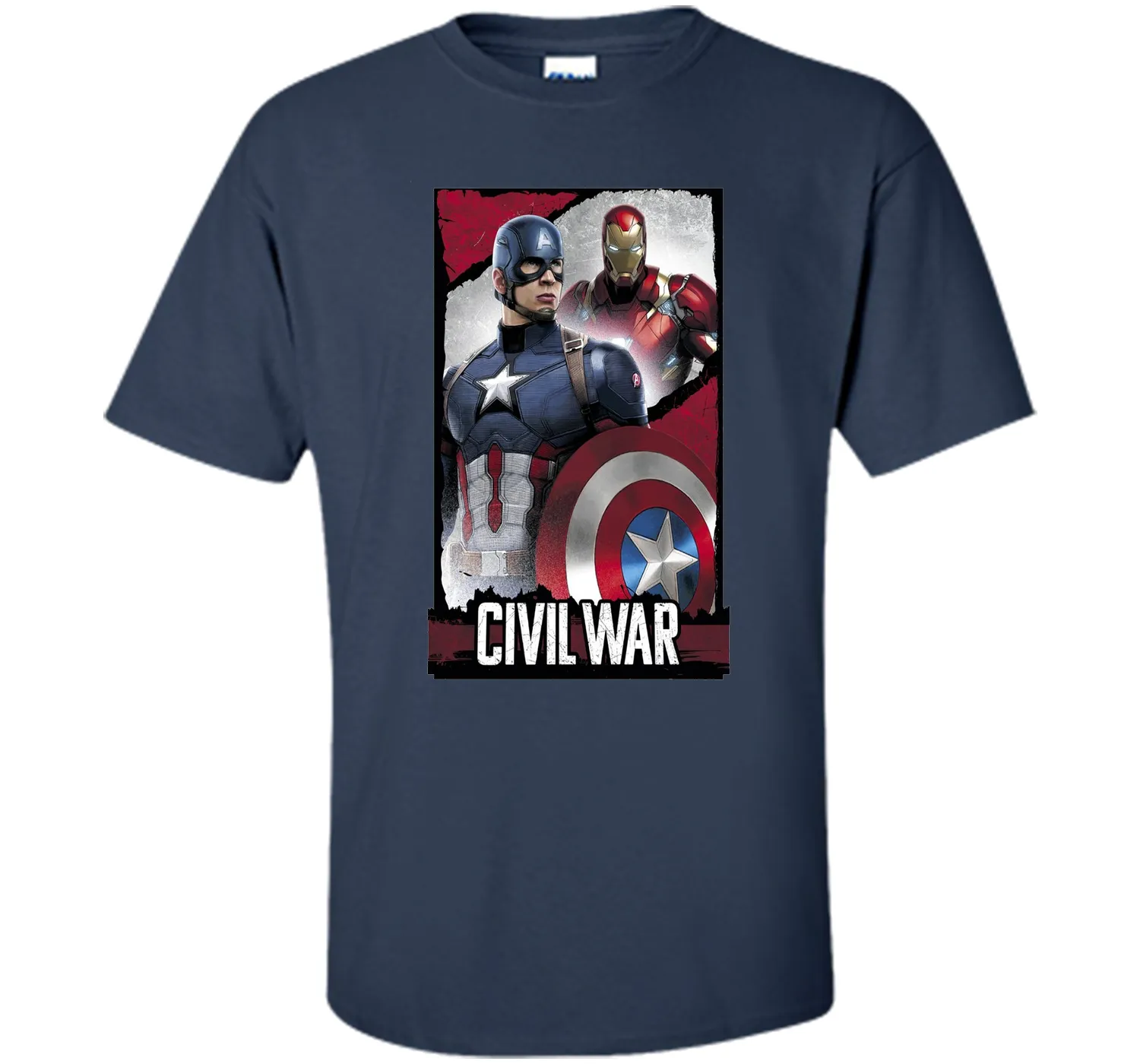 Captain America Civil War Line Graphic T-Shirt