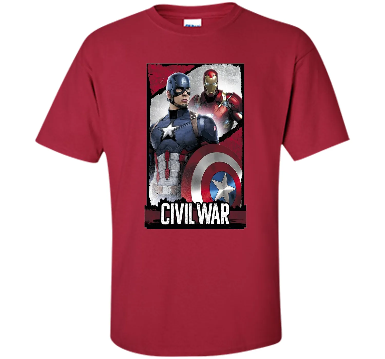 Captain America Civil War Line Graphic T-Shirt